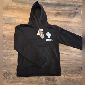 Brand New Chrome Hearts Black Crewneck Sweatshirt with White Cross Detail